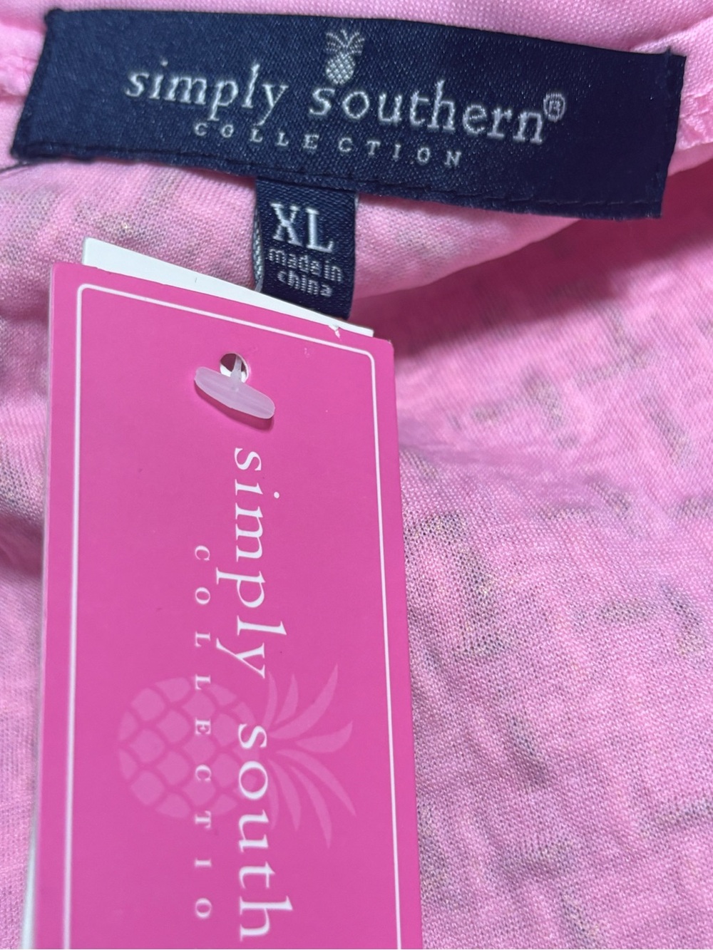 Simply Southern Pink Tweed Mini Dress with Scalloped Hem L XL - Picture 13 of 13